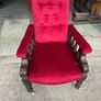 Antique Mahogany Framed Arm Chair Image 6
