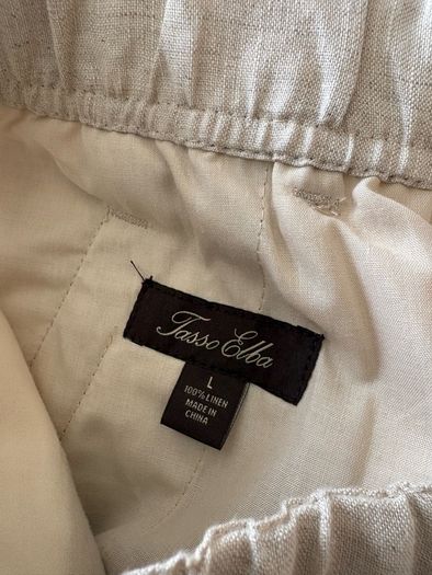 BRAND NEW - Men's cream linen pants, large
