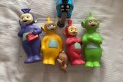 Vintage Teletubbies Figures Set of 4 with Noo Noo and Rabbit 1990s Toys