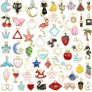 60Pcs Charms for Jewellery Making Assorted Gold Plated Enamel Animal Moon Star Fruit Charm Pendant DIY Necklace Bracelet Earring Crafts (FREE POSTAGE) Image 4