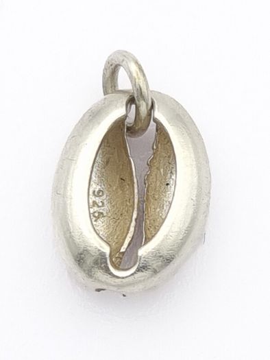 Vintage 925 Sterling Silver Cowrie Shell Charm Pendant