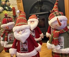 Christmas decorations Santa Clauses