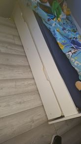 Childs trundle bed with storage