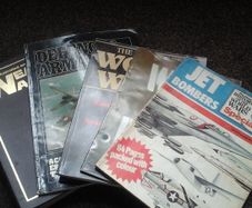 Old war and weapon magazines