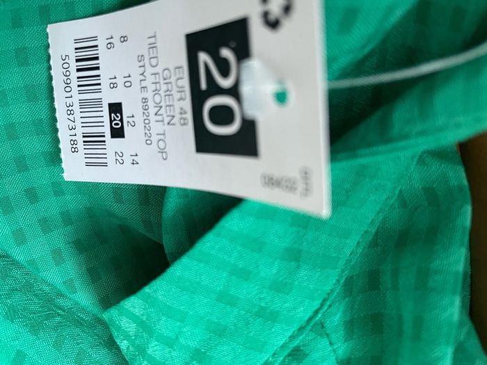 Savida ruffle front green top plus size New
