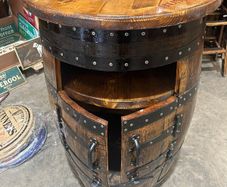 Oak bar cabinet / table