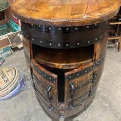 Oak bar cabinet / table