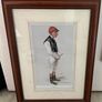 Vintage Framed Repro Print Jockey Fred Webb Wall Art Decor Image 6