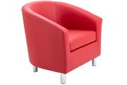 Tub Waiting room / Reception Armchair metal feet - Faux Leather