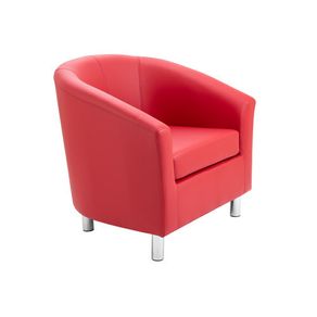Tub Waiting room / Reception Armchair metal feet - Faux Leather