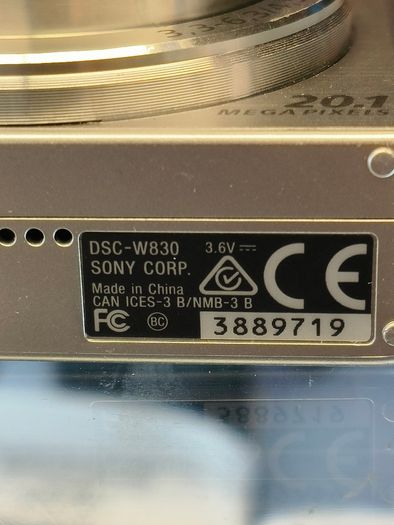 Sony Cyber-shot DSC-W830 Silver 20.1MP 8x Zoom Digital Camera