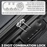 Medium Suitcase 4 Wheel Lightweight Luggage Hard Shell ABS Travel Case Hold Check in Fits 15kg - 20kg Medium Size + 3 Digit Lock + Telescopic Handle 67 Litre Capacity Image 6