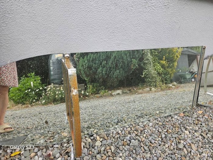 Mirrors large barber or outdoor feature garden mirrors x2