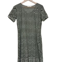 Elisa Cavaletti crochet lace dress with pearls