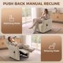 Beige Recliner Armchair with Massage & Heat Image 4
