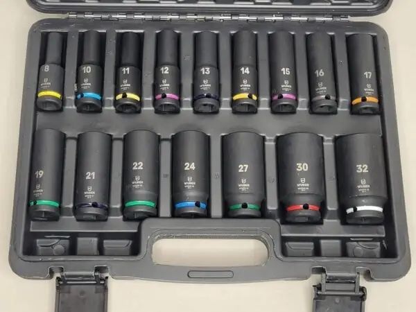 16 Piece 1/2inch Square Drive Deep Impact Hex Socket Set