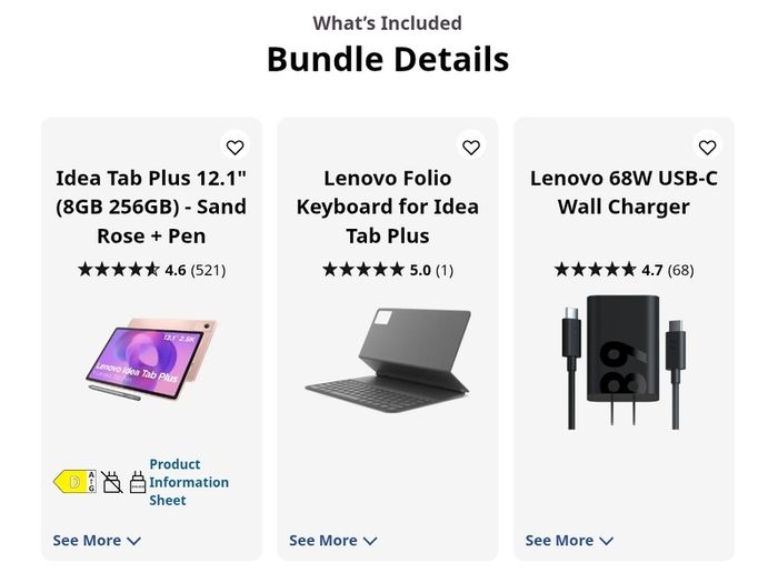 Lenovo IdeaPad Plus 8GB 256GB tablet with keyboard and charger.