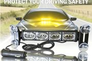 12 LED Flashing LED Light Bar, Beacon Lights, 12V Powered with Car Plug,