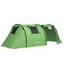 Four Man Duo Room Tunnel Tent, with Accessories - Green Image 3