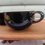 3 x Denby Black Stoneware Mugs/Cups Image 3
