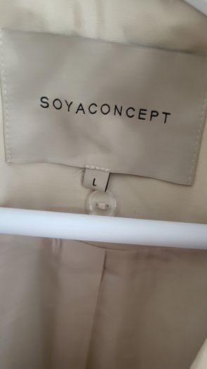 SOYA CONCEPT single breasted trench coat Sz L (Fit 14-16UK) - Rrp 99 (New)