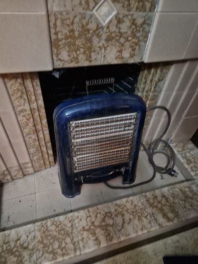 1920s/30s Vintage MAGNET 1930s Art Deco cobalt blue enamel electric fire