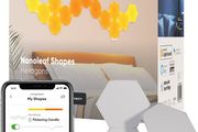 Shapes Hexagon Expansion Pack, 3 LED Smart Light Panels - Dimmable &amp; Modular Wi-Fi Wall Mood Lights, Works with Alexa Google Assistant Apple Homekit, for House Room Decor or Desk