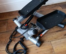 Mini Stepper Exercise Machine with Resistance Bands & Digital Display