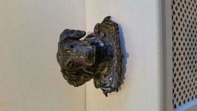 Bronze Irish Setter Inkwell