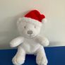Adorable small Christmas white teddy bear Image 3