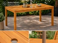 main image for ad Solid Acacia Garden Dining Table 140cm