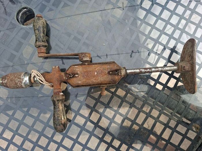 Antique manual Hand Crank Chest Drill - works perfect