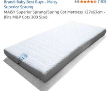 Maisy Cot Spring Mattress 127cm x63cm still in packaging