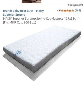 Maisy Cot Spring Mattress 127cm x63cm still in packaging