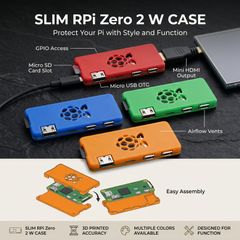 Slim 3D Printed Case for Raspberry Pi Zero 2 W