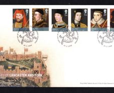 2008 Great Britain The Houses of Lancaster & York Stamps Commemorative Stamps addressed First Day Cover (FDC) with Edinburgh pictorial cancel