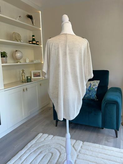 Brand-new Beige Short Sleeved Top