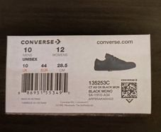 Converse ox black mono leather