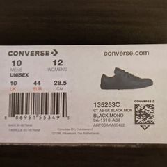 Converse ox black mono leather
