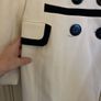 Cream and navy Coat Image 4