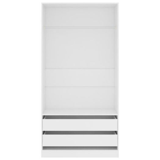 Wardrobe White 100x50x200 cm Chipboard