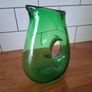 mid century green glass jug Image 6