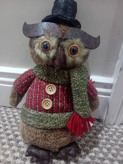 2 x carraig donn christmas ornaments owl and reindeer