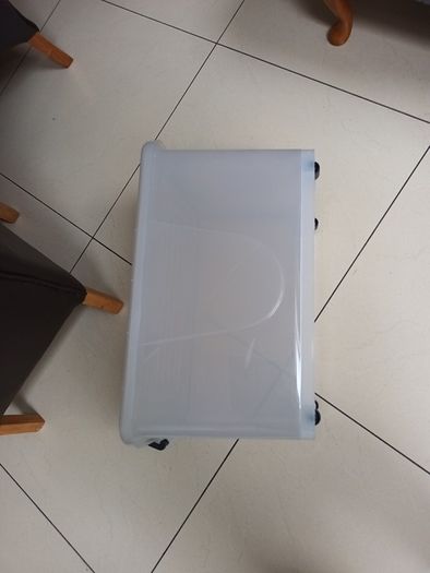 Plastic Storage Box With Lids x 2 - Different  Sizes.