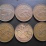 10 Irish 2 pence coins (1971-1996) Image 4