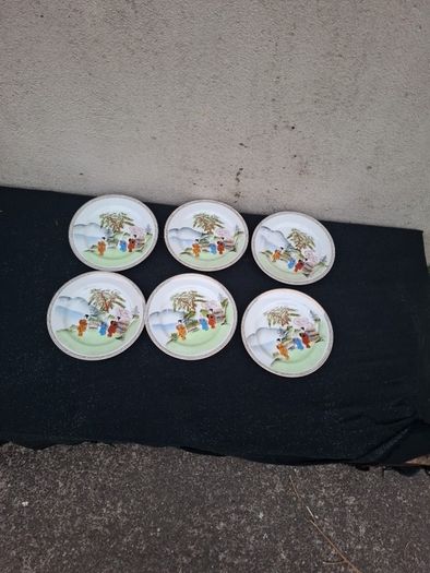 6 asian china sides plates postage possible