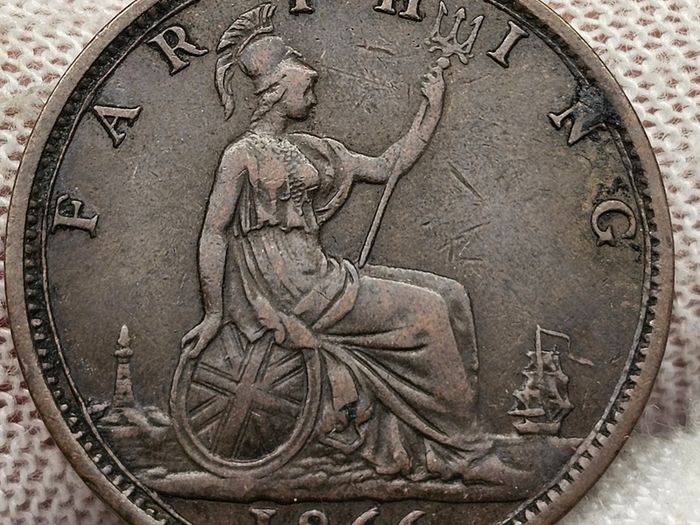 Great Britain 1866 1/4d Farthing Coin