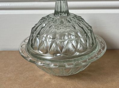 Glass Butter Dish With Lid