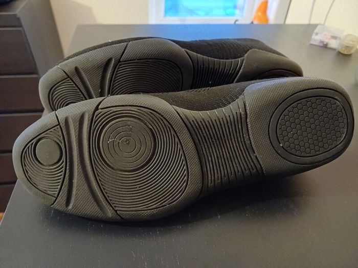 black sneakers