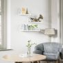 Rustic Shelves, Decorative Wall Shelf Set of 3, Floating Shelves for Bathroom, Bedroom, Living Room,Kitchen, Office and More, White Image 3